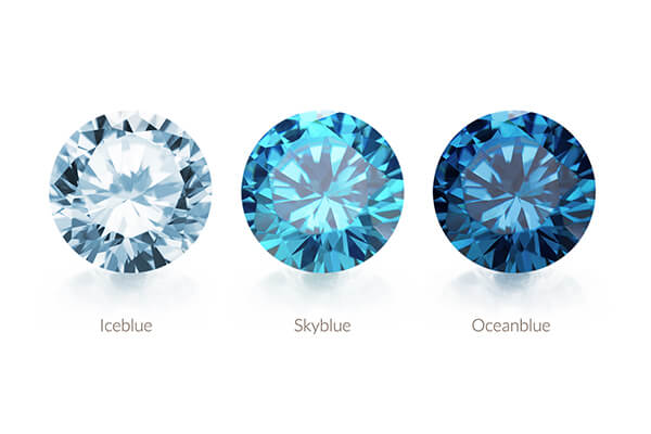 Diamanten in den Farben Iceblue, Skyblue und Oceanblue Diamanten in den Farben Iceblue, Skyblue und Oceanblue