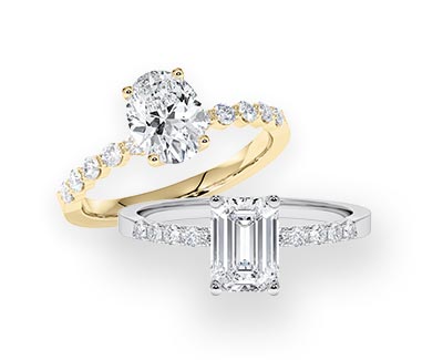 Verlobungsringe mit im Labor hergestellten Diamanten